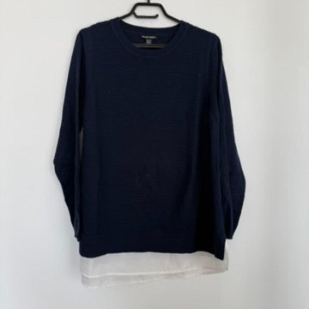 $98 Retail Price Hilary Radley Navy Layered Sweater XXL